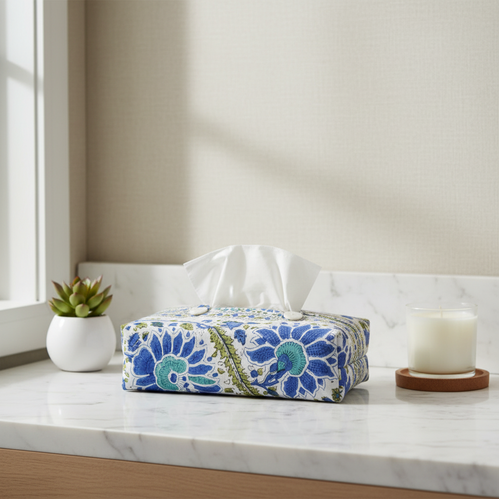 Fabric Tissue Box Cover - Indian Summer