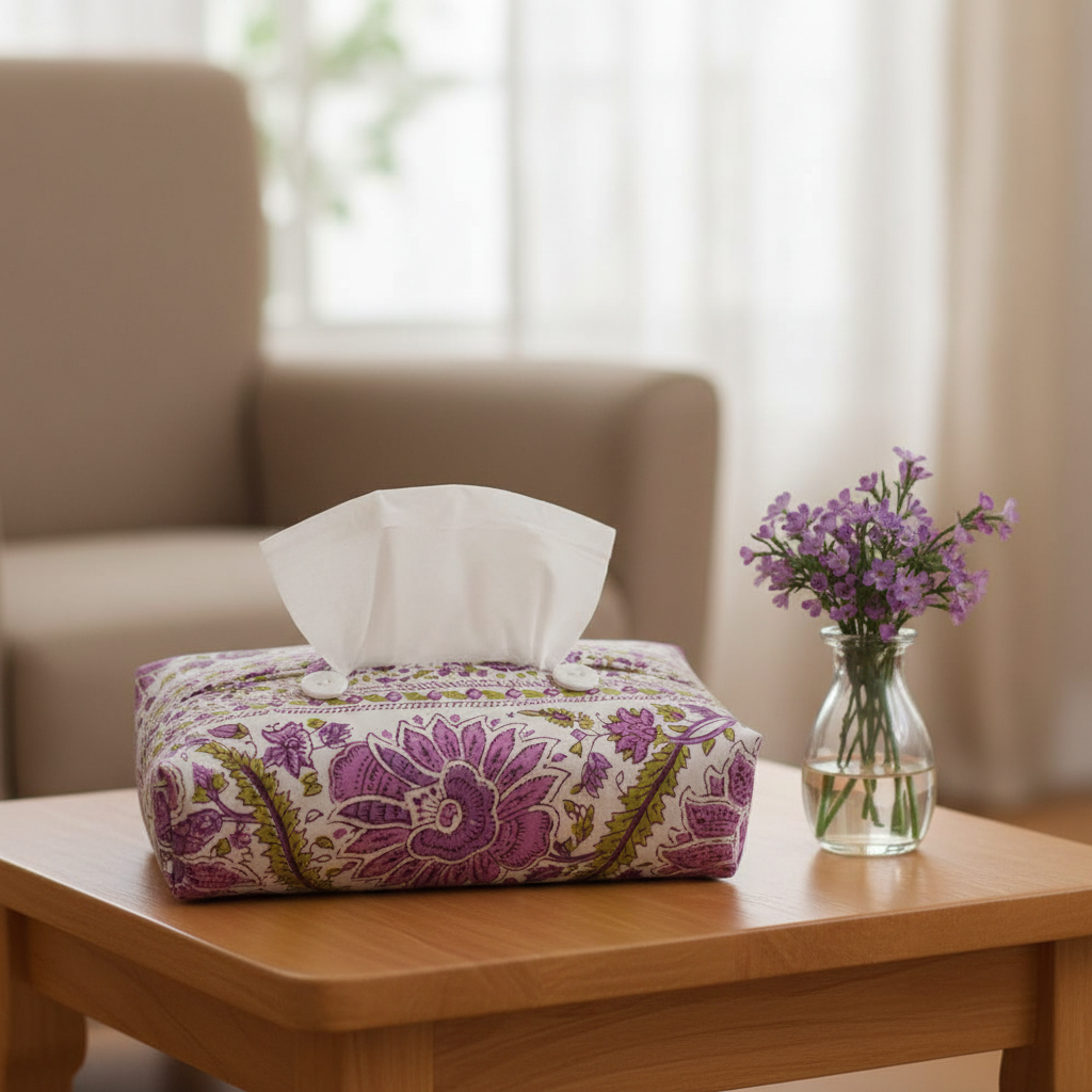 Fabric Tissue Box Cover - Indian Summer