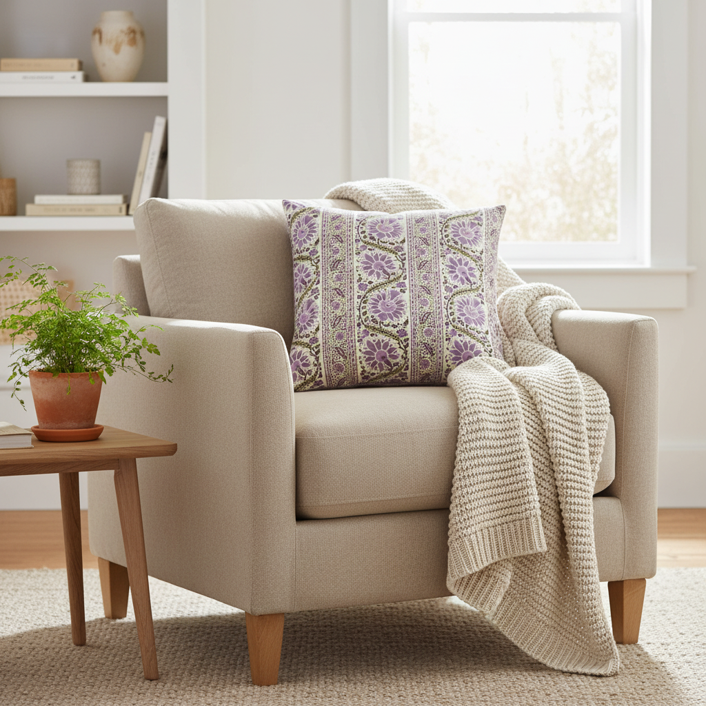 Indian Summer Border Cushion Cover  55 x 55cm