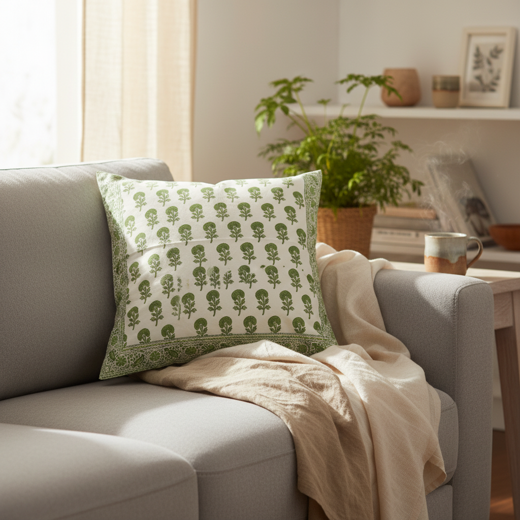 Indian Summer Border Cushion Cover  55 x 55cm