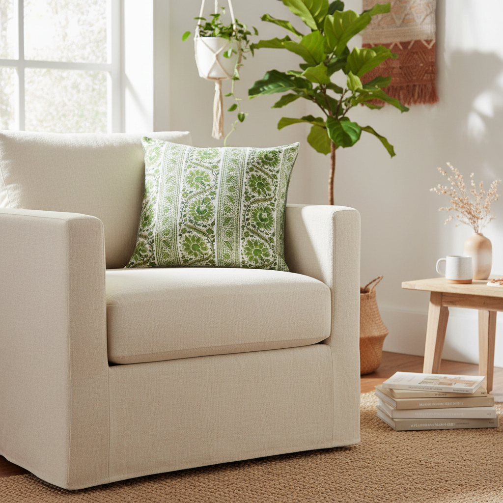 Indian Summer Border Cushion Cover  55 x 55cm