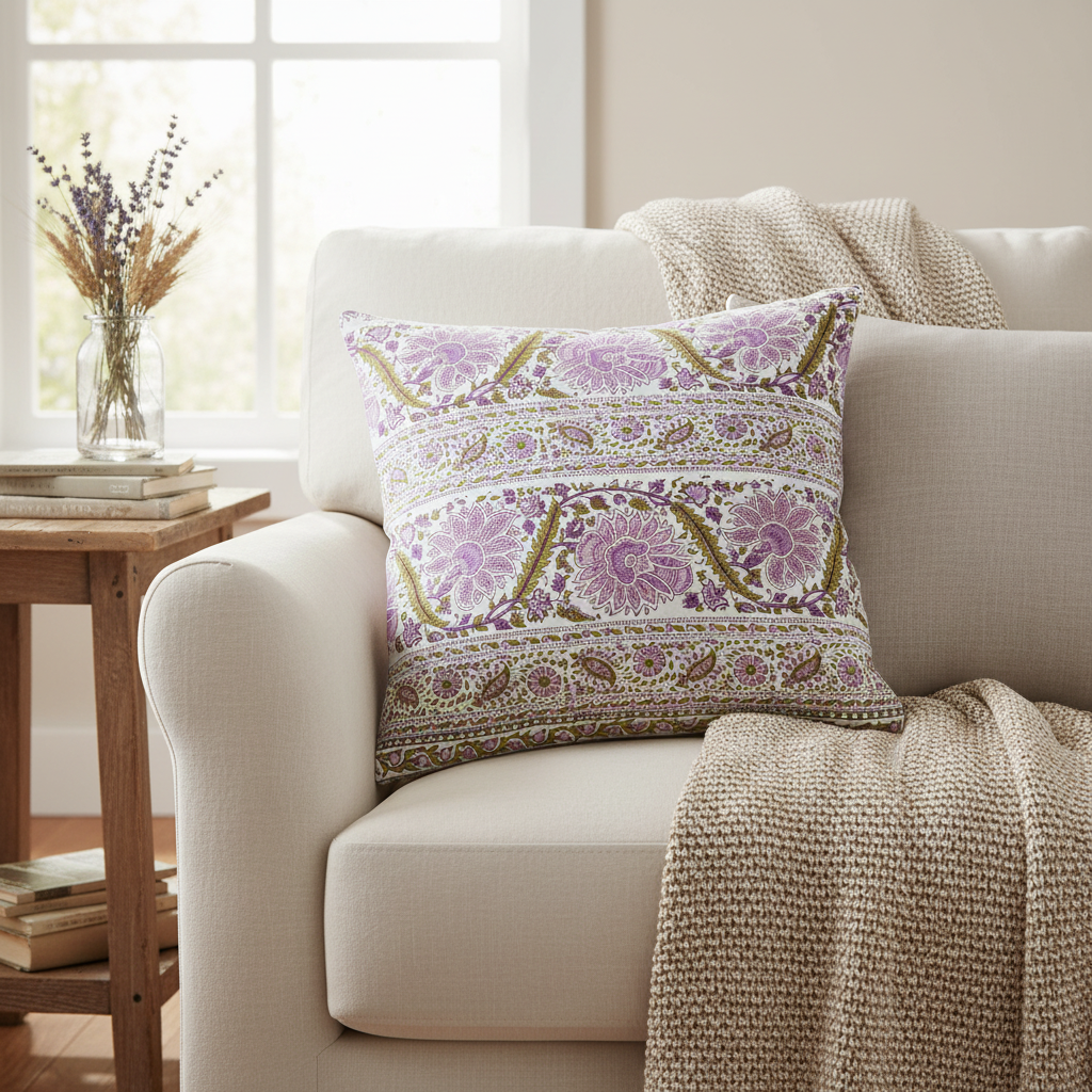 Pillow Case - Block Printed - Indian Summer