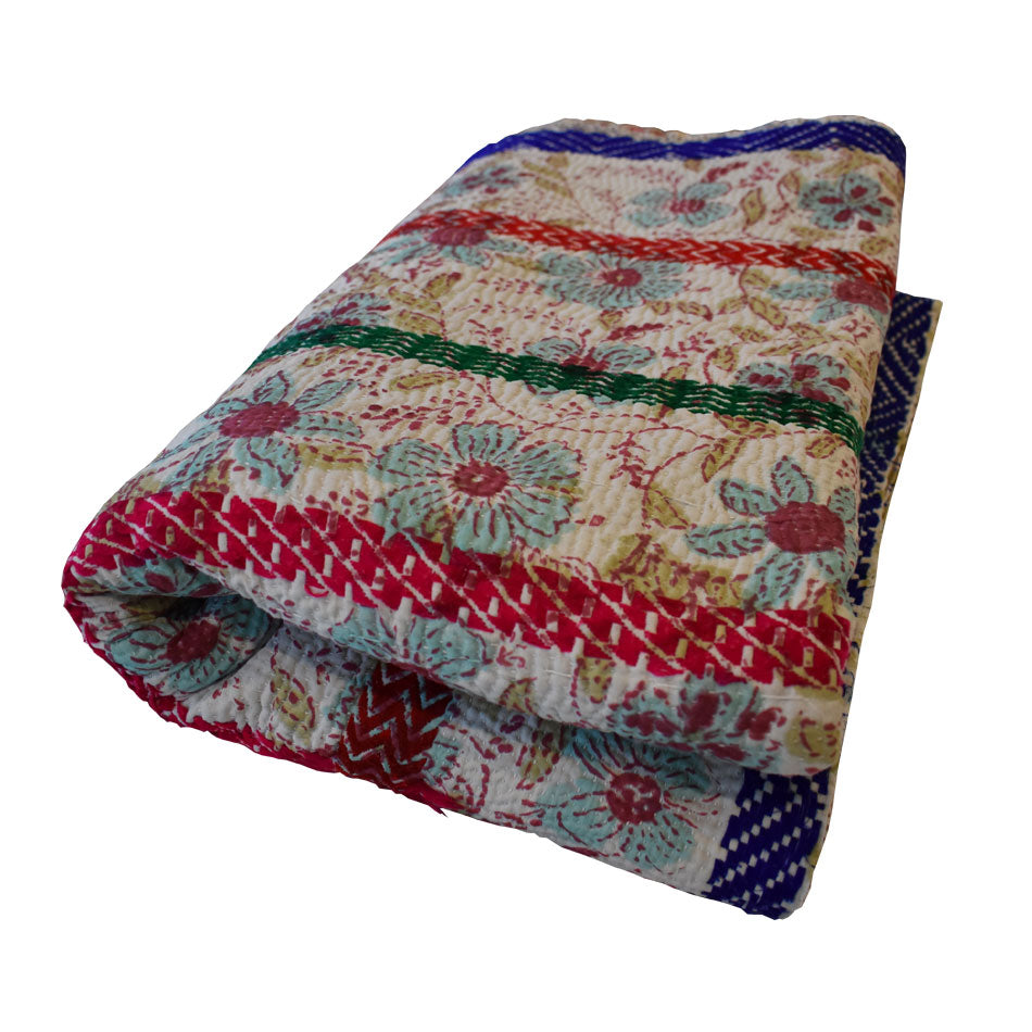 Kantha Flower Multi-colour - 170x220cm