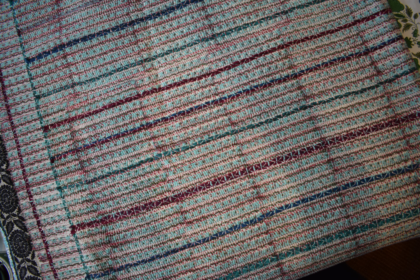 Kantha Aqua Stripe - 140x200cm