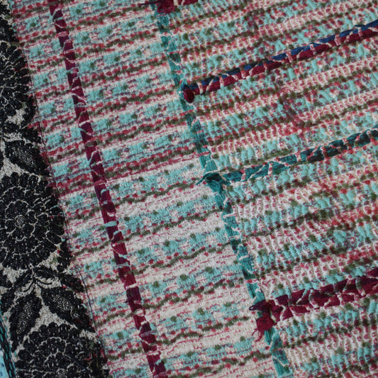 Kantha Aqua Stripe - 140x200cm