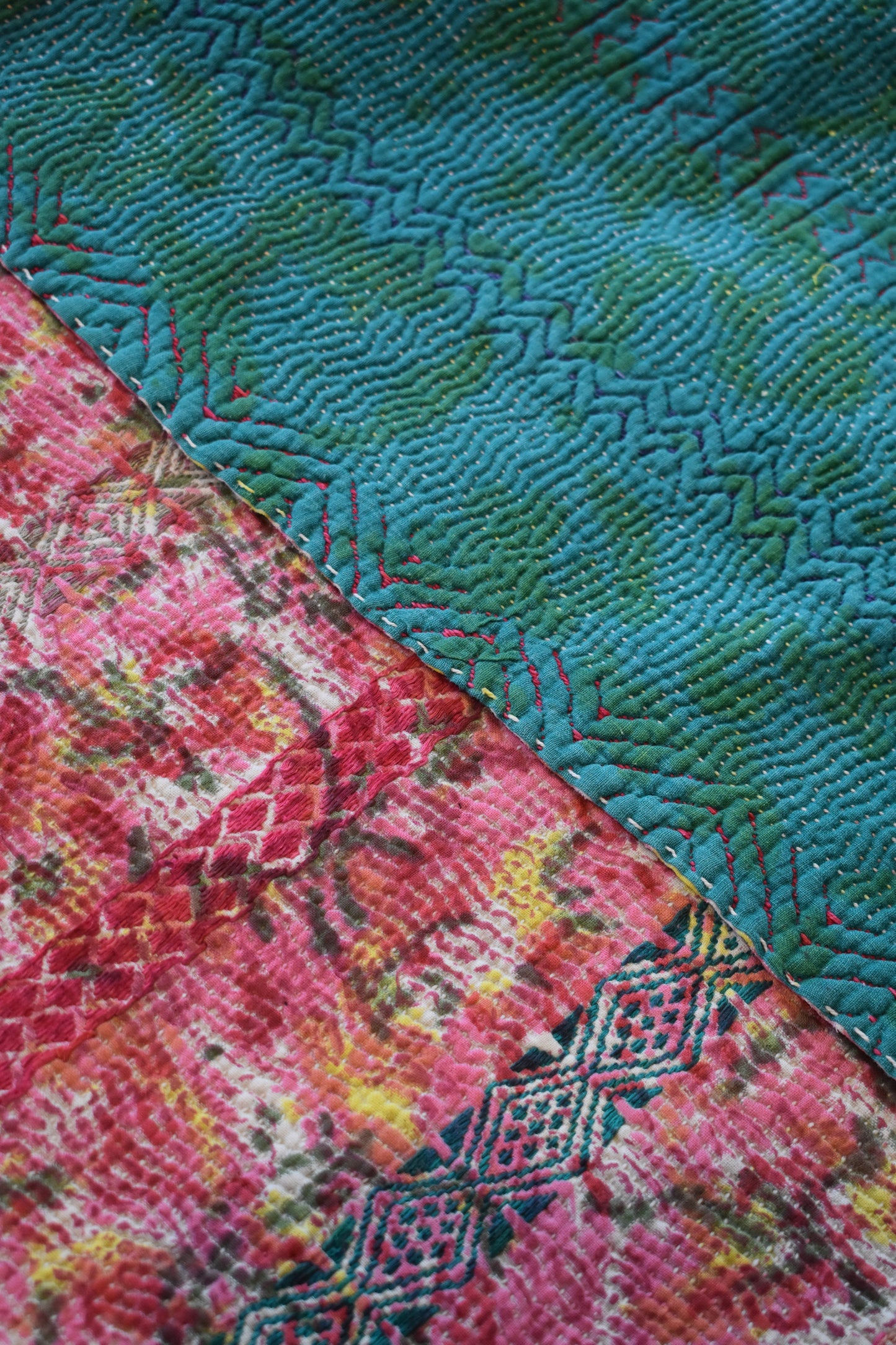 Kantha Fuchsia - 130x190cm