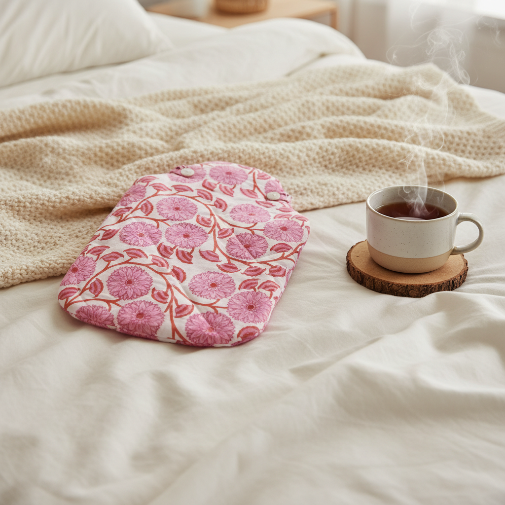 Hot Water Bottle Cover - Lotus Sunflower