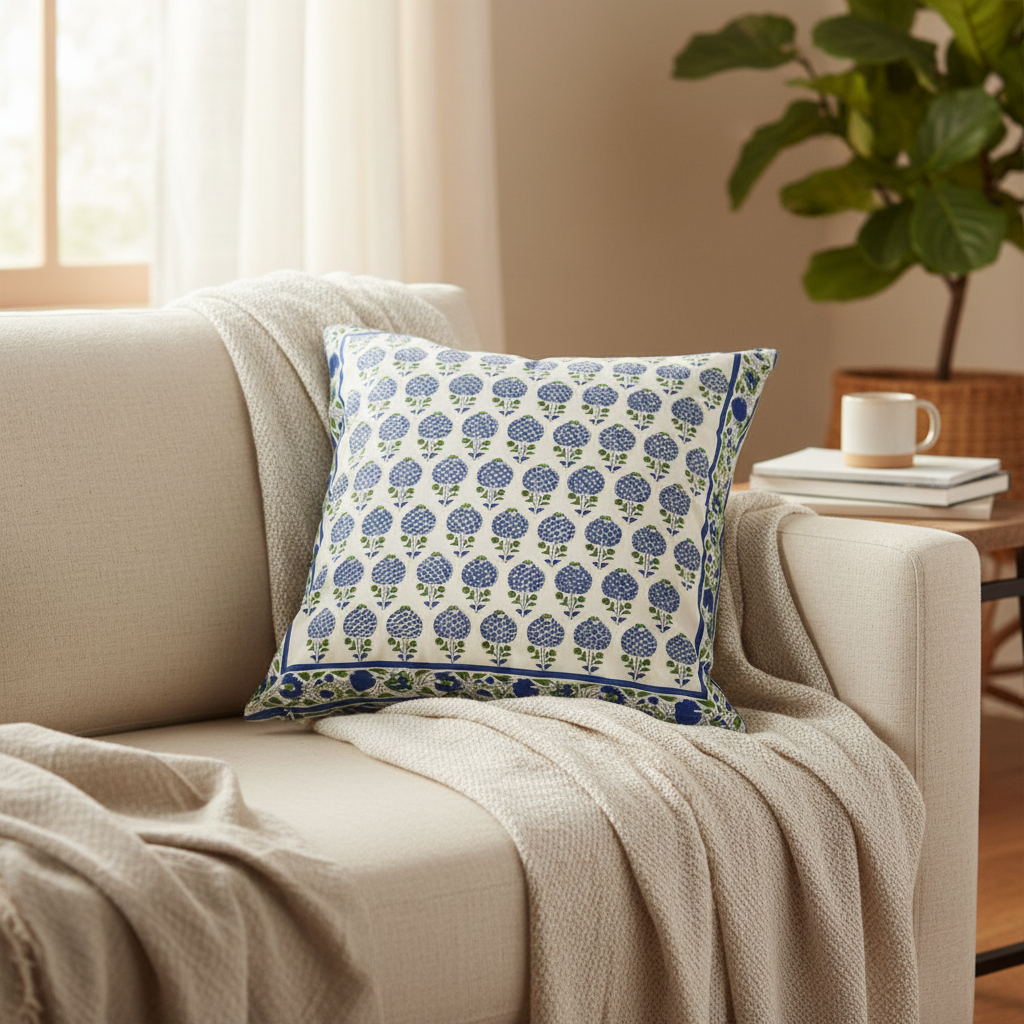 Moghul Rose Border Cushion Cover 55 x 55cm