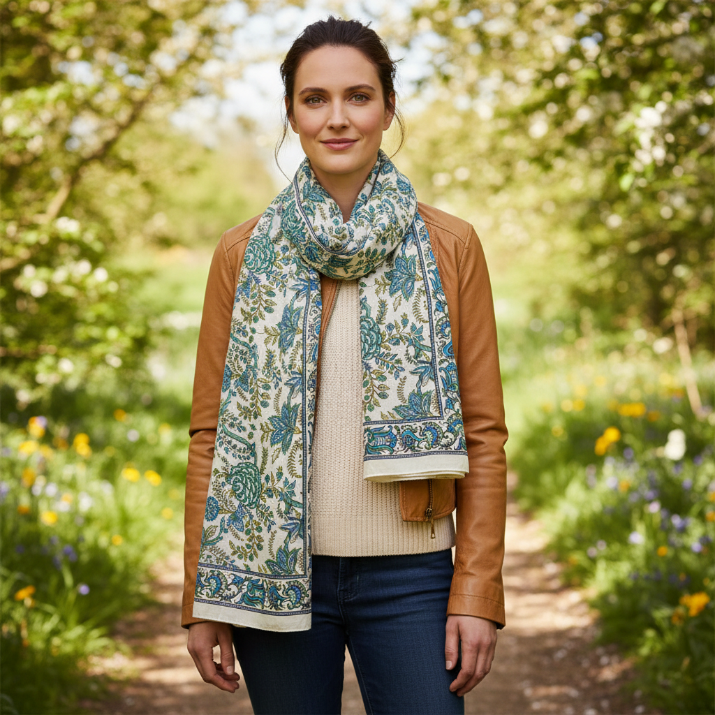 New Rose Scarf 20x60"