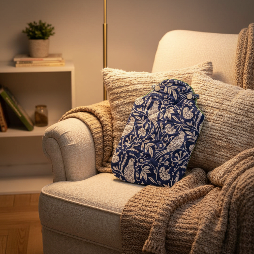 Hot Water Bottle Cover - Parrot Print