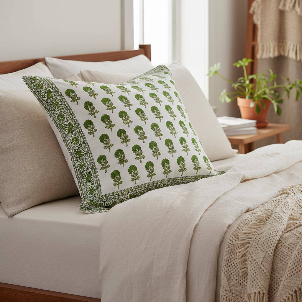 Pillow Case - Block Printed - Indian Summer