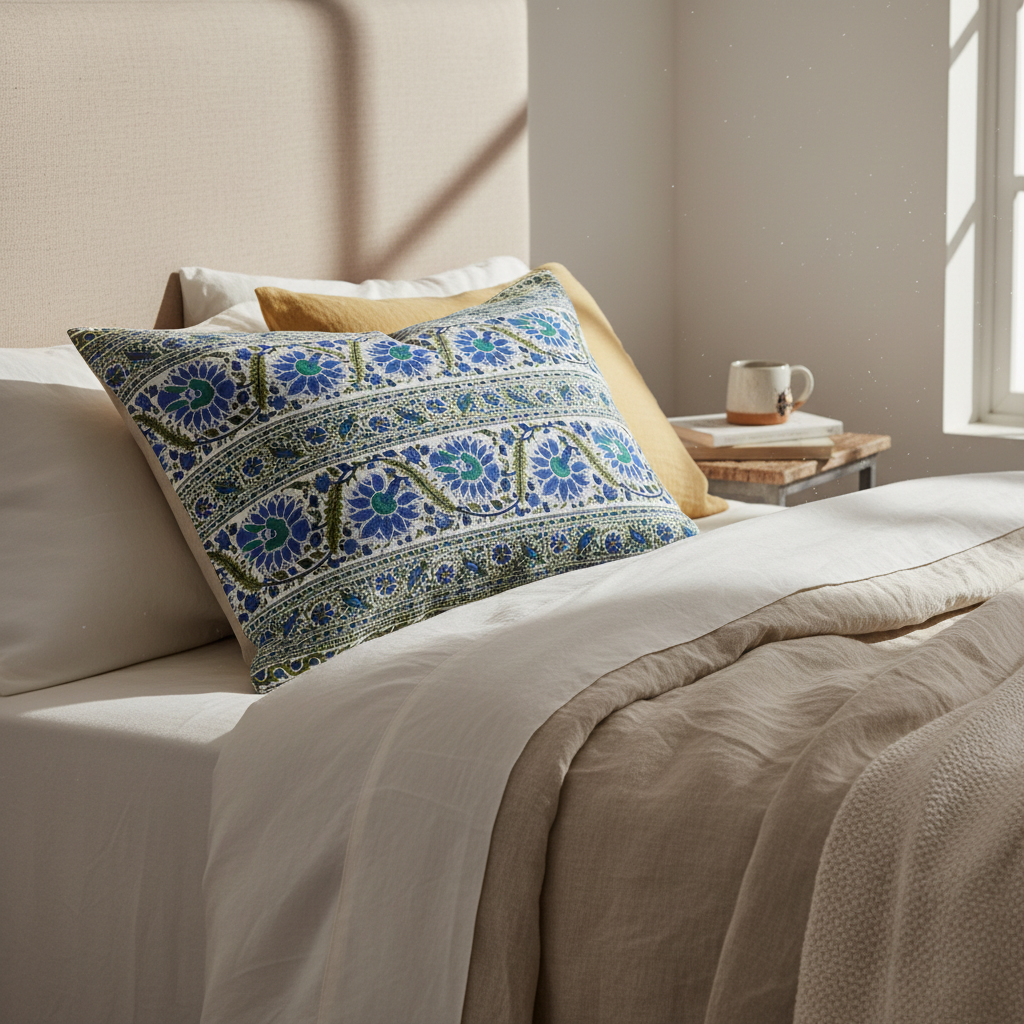 Pillow Case - Block Printed - Indian Summer