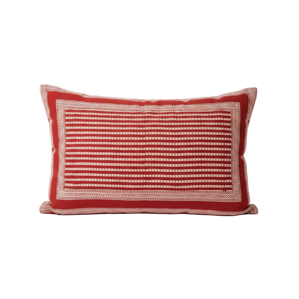 Pillow Case - Block Printed - Stripe Stripe