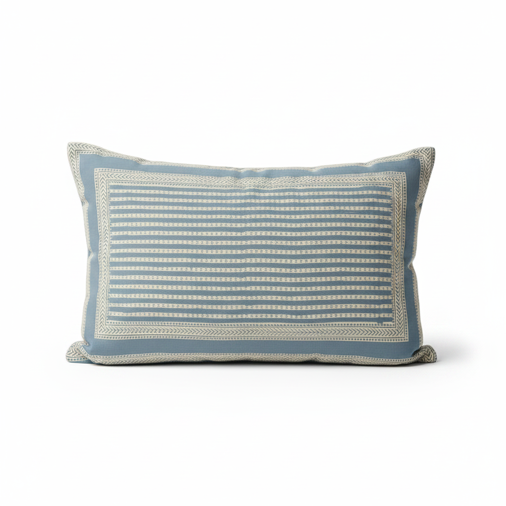 Pillow Case - Block Printed - Stripe Stripe