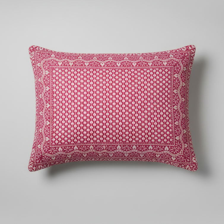 Pillow Case - Block Printed - Chicken Feet