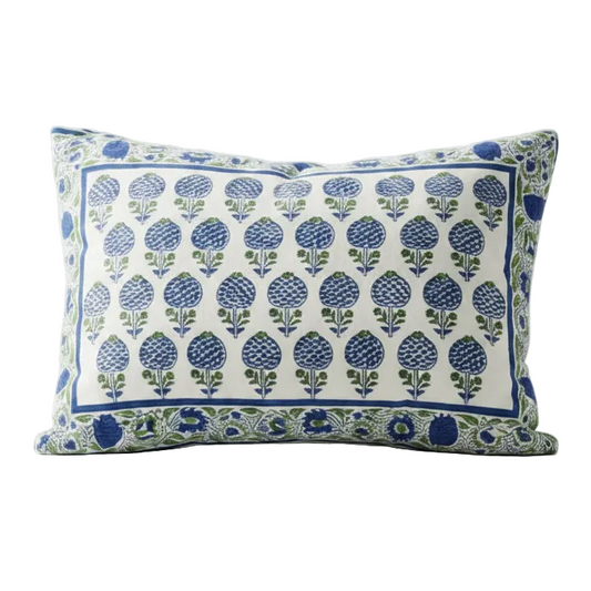 Pillow Case - Block Printed - Moghul Rose