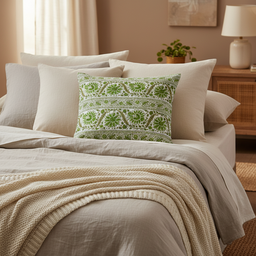 Pillow Case - Block Printed - Indian Summer