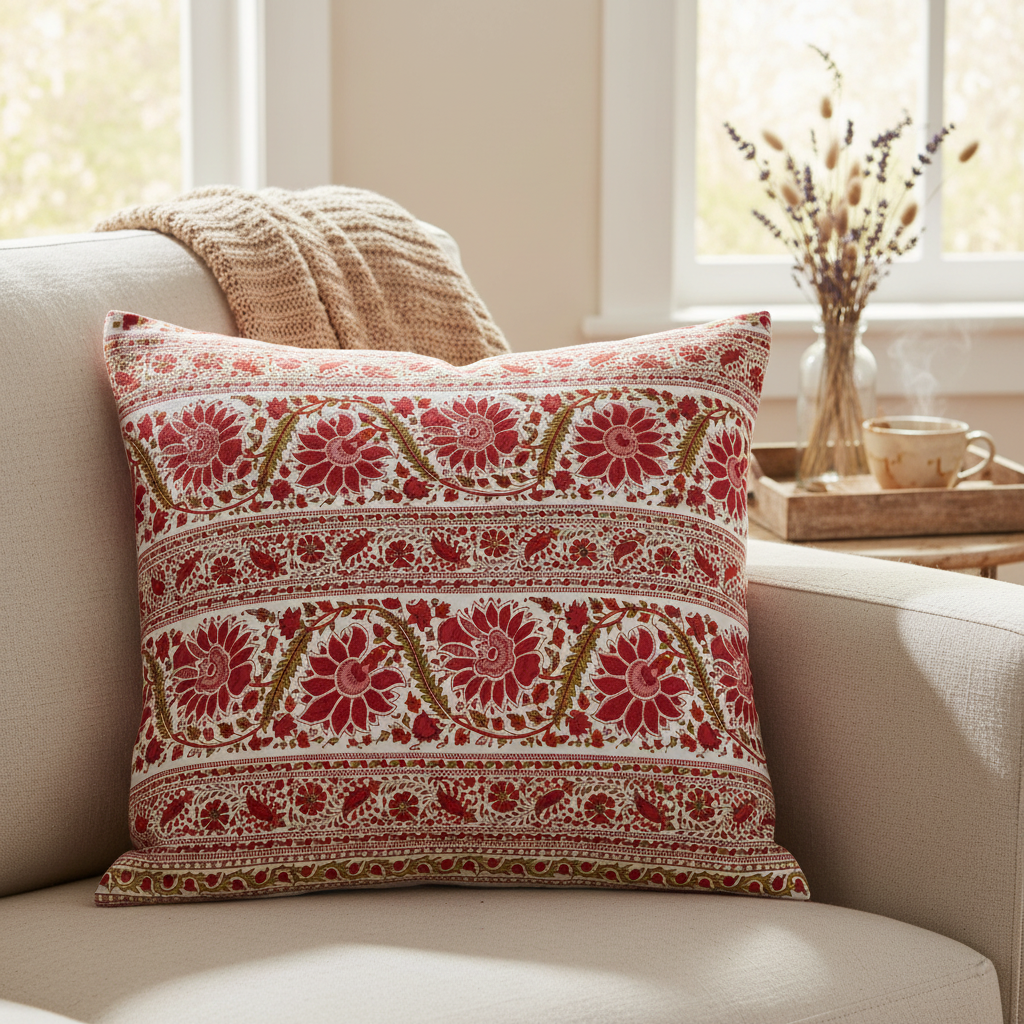 Pillow Case - Block Printed - Indian Summer