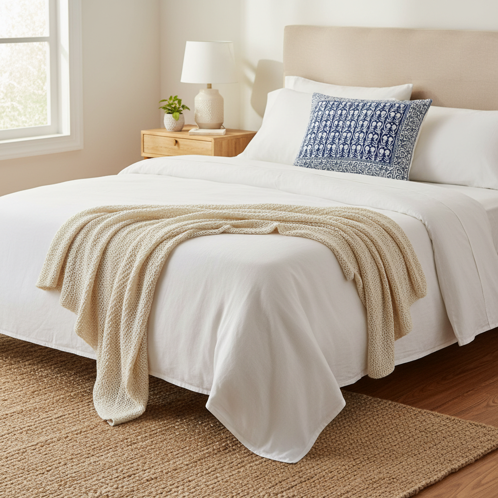 Pillow Case - Block Printed - Sally