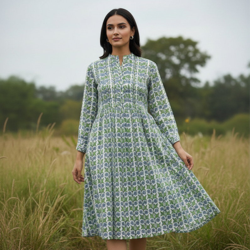 Pintucked Dress Mabel