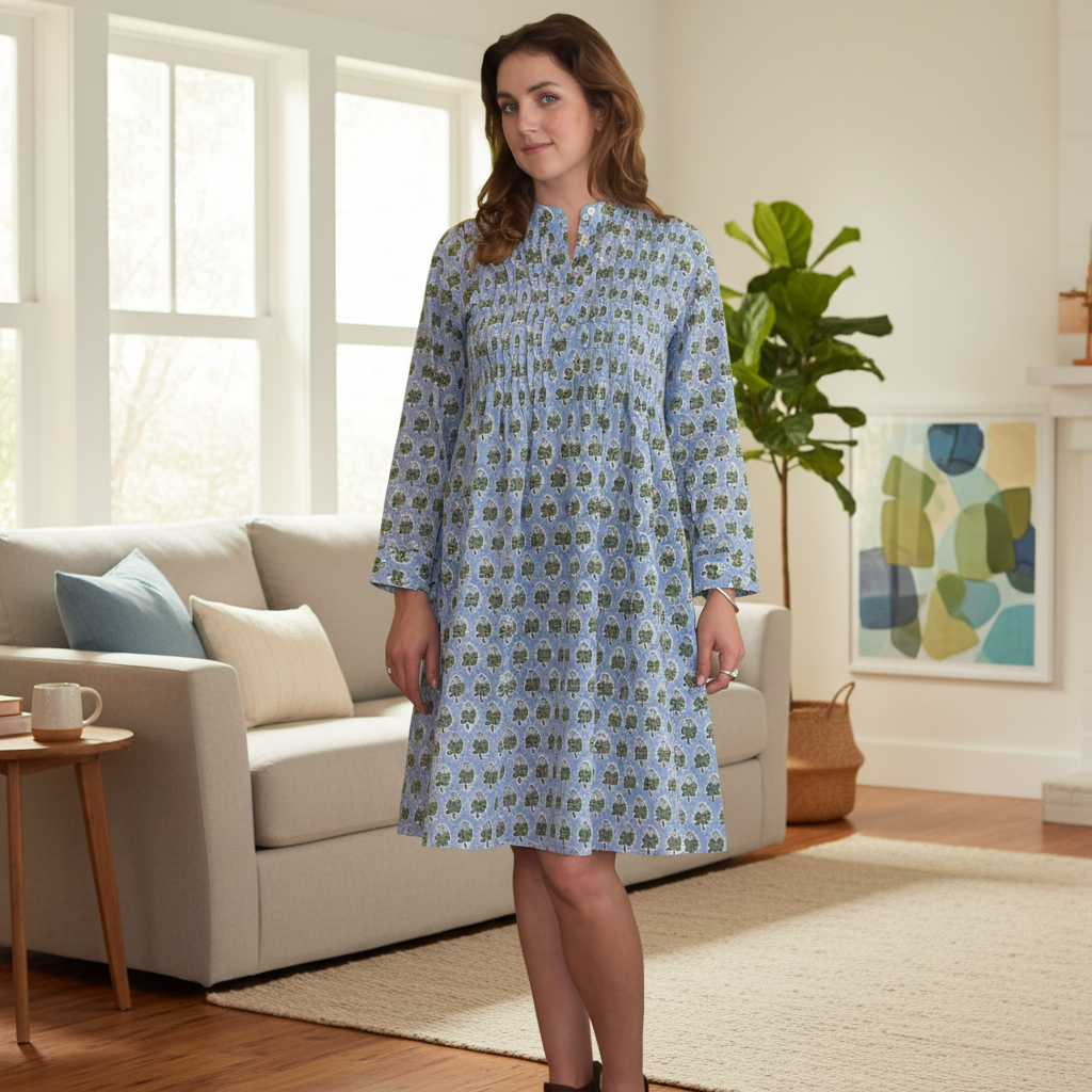Pintucked Dress - Spice