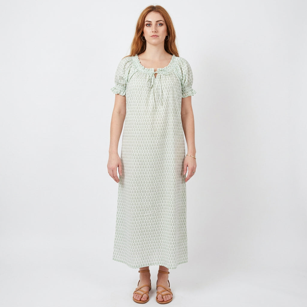 Puff Sleeve Night Dress Long