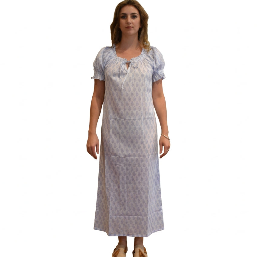 Puff Sleeve Night Dress Long