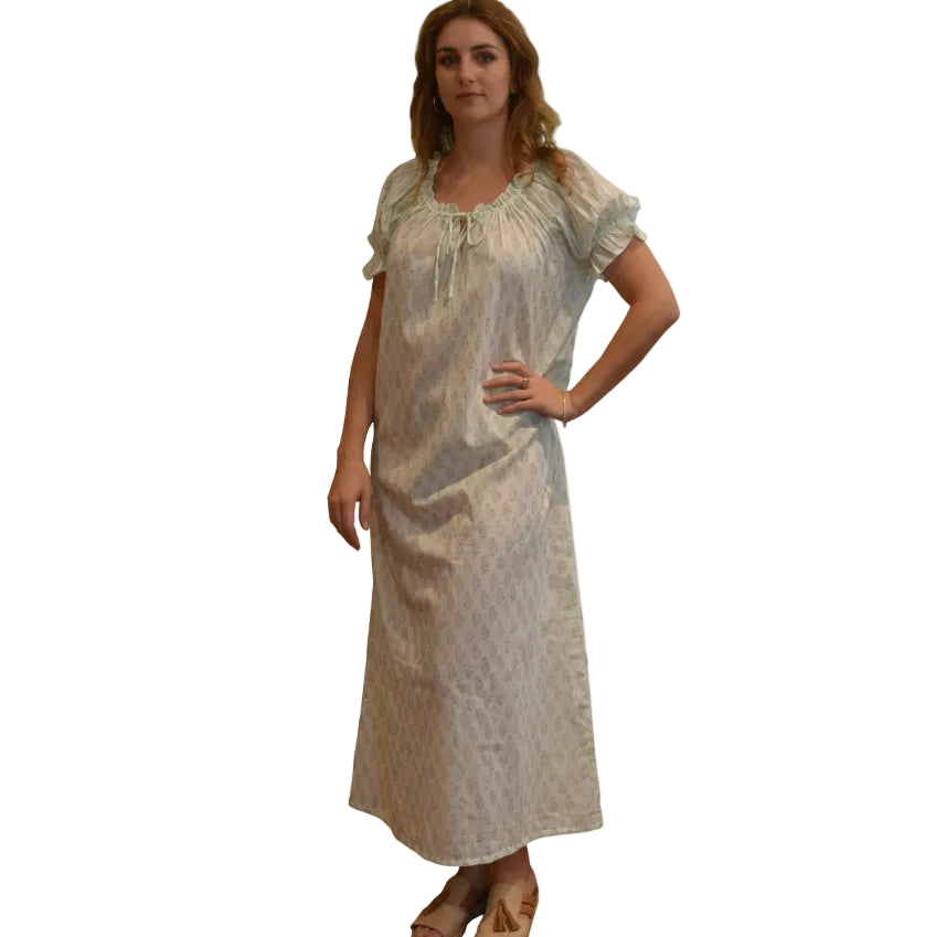 Puff Sleeve Night Dress Long