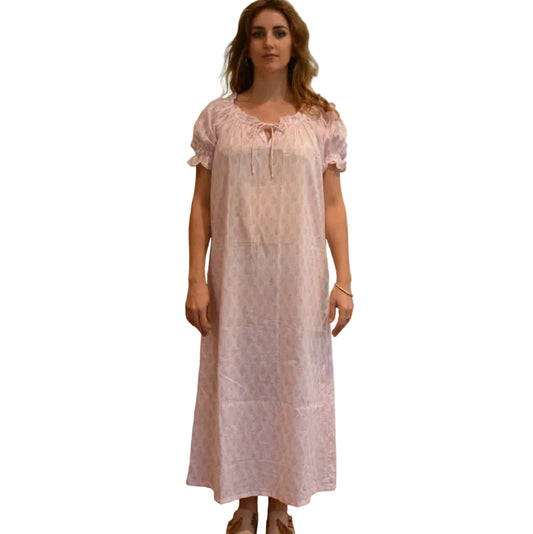 Puff Sleeve Night Dress Long