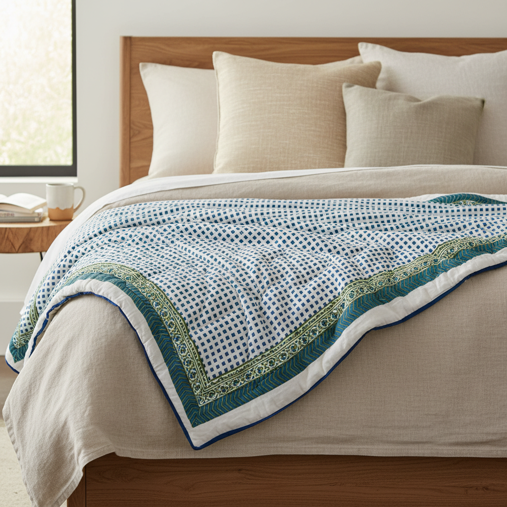 Quilt - Sunflower Buta / Square Dot