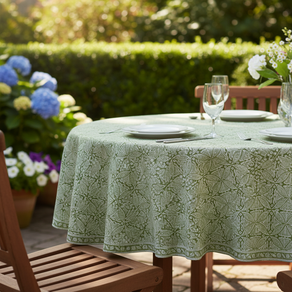 Tablecloth - Round - Square Flower