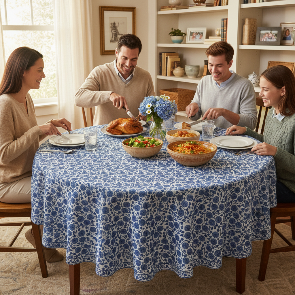 Tablecloth - Round - Lotus Sunflower