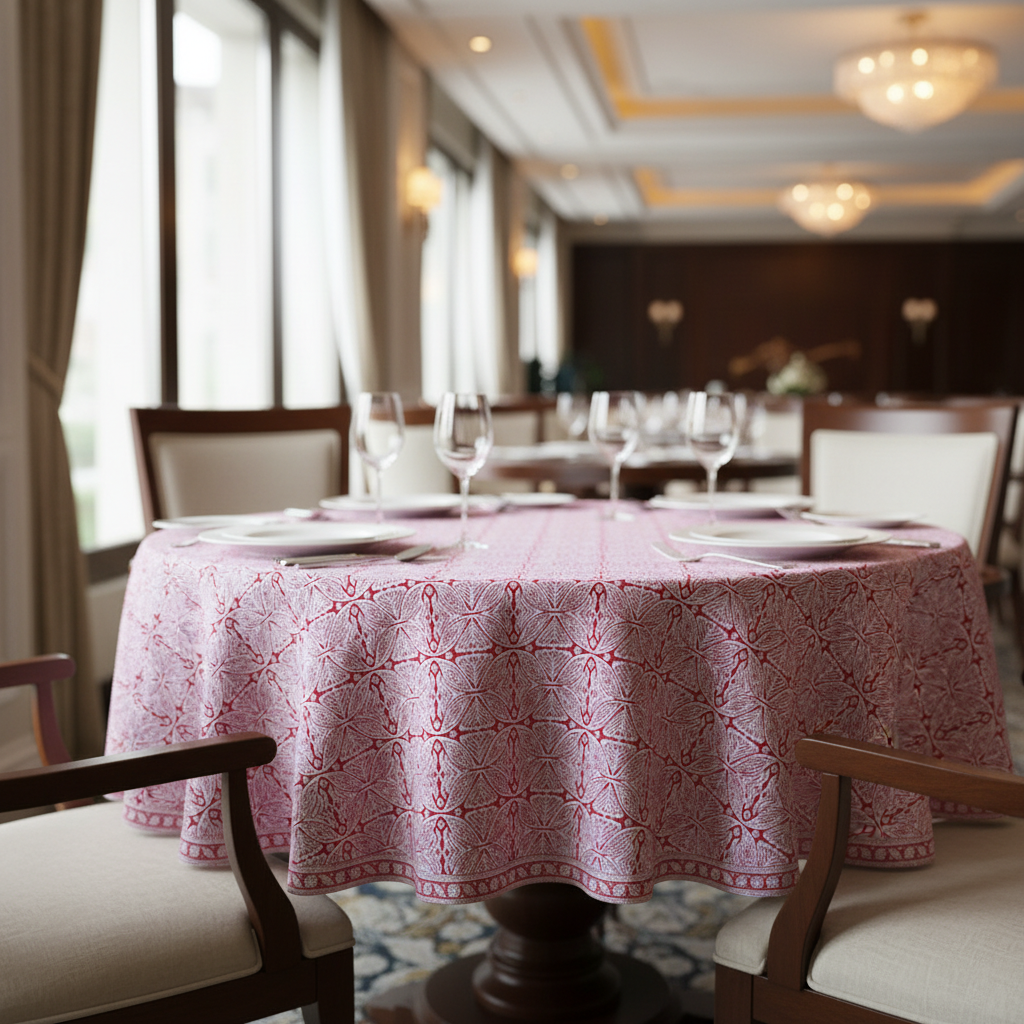 Tablecloth - Round - Square Flower