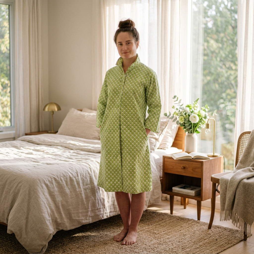 Collared Dress - Reverse Fern