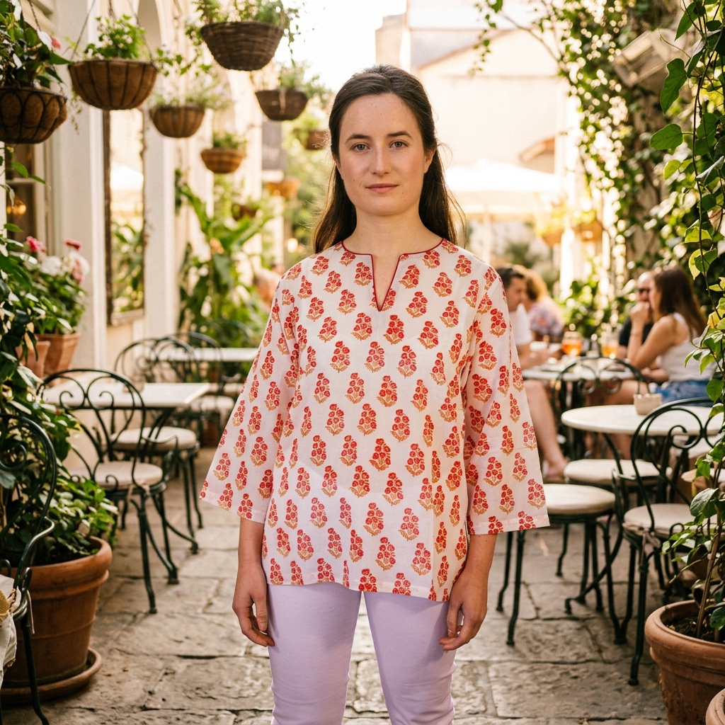 Kurta Top - Mini Berry Buta