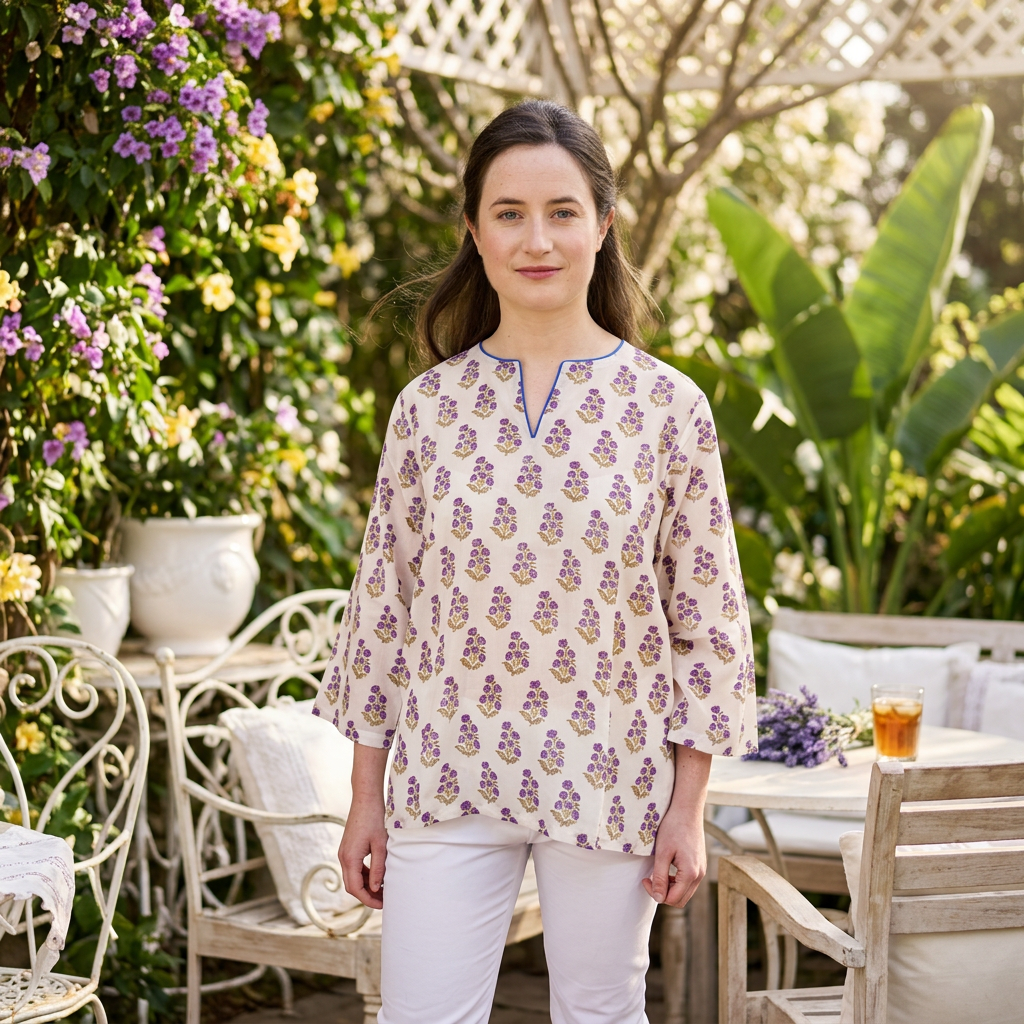 Kurta Top - Mini Berry Buta