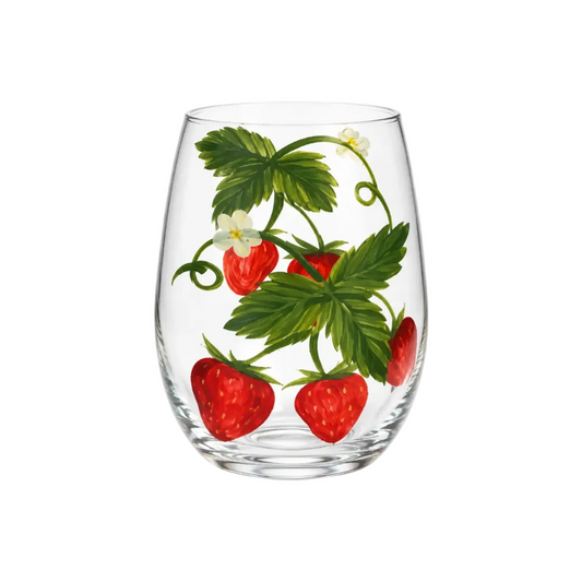 Strawberry Water Glass