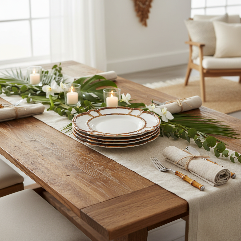 Set/4 Bamboo Dinner Plate