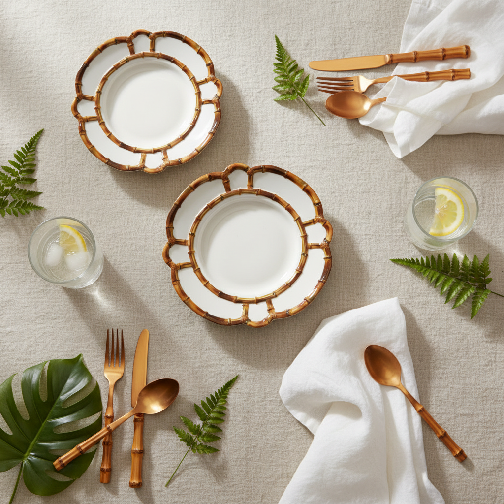 Set/4 Bamboo Dinner Plate