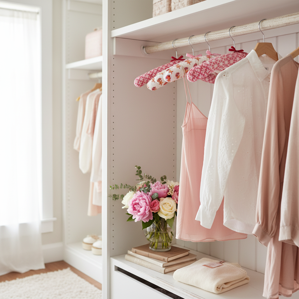 Set of 3 Assorted Pink Coat Hangers