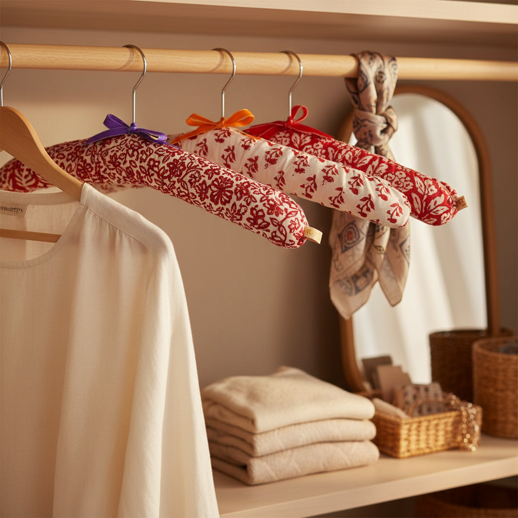 Set of 3 Assorted Red Coat Hangers