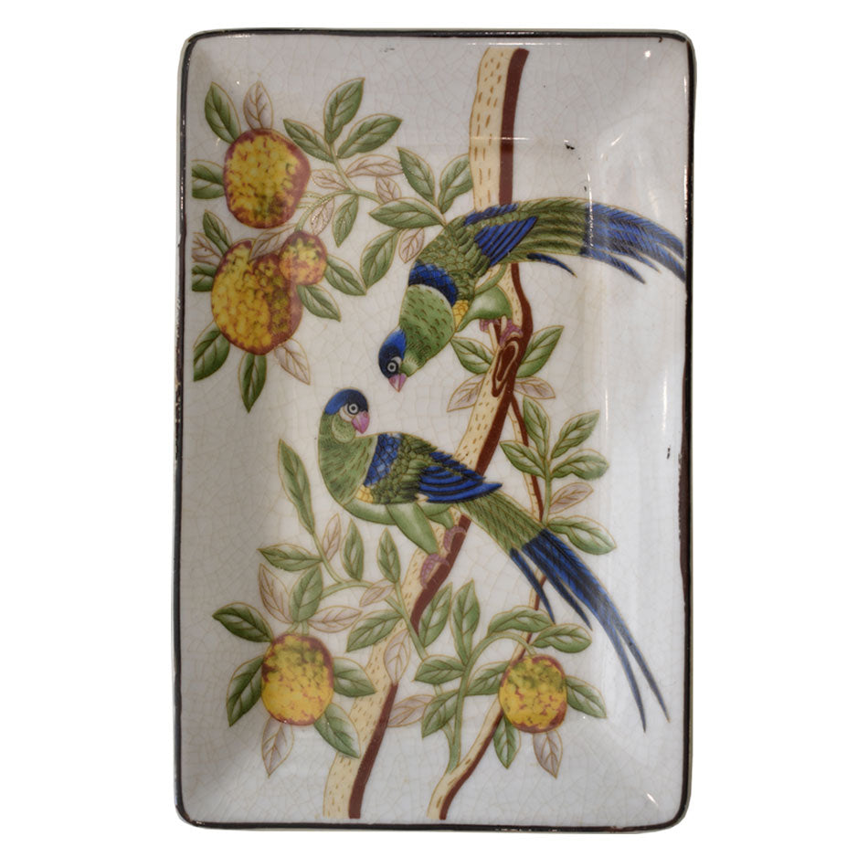 Small Rect. Oiseau de Paradis Plate PT319