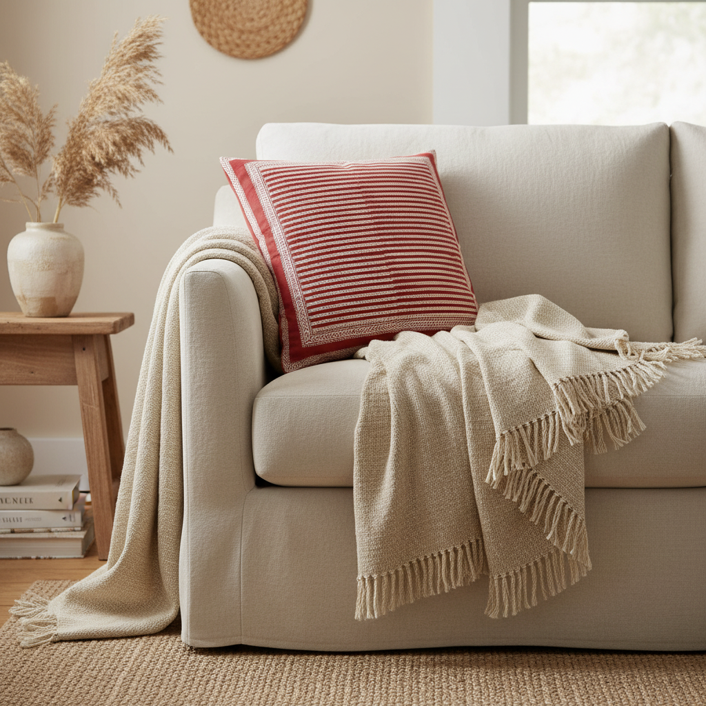 Stripe Stripe Border Cushion Cover 55 x 55cm