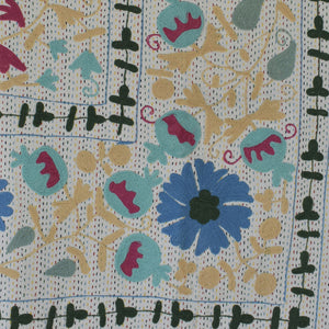 Kantha Suzani with Stitching - Multi-colour