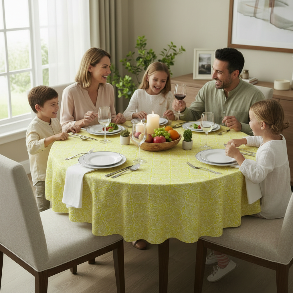 Tablecloth - Round - Square Flower