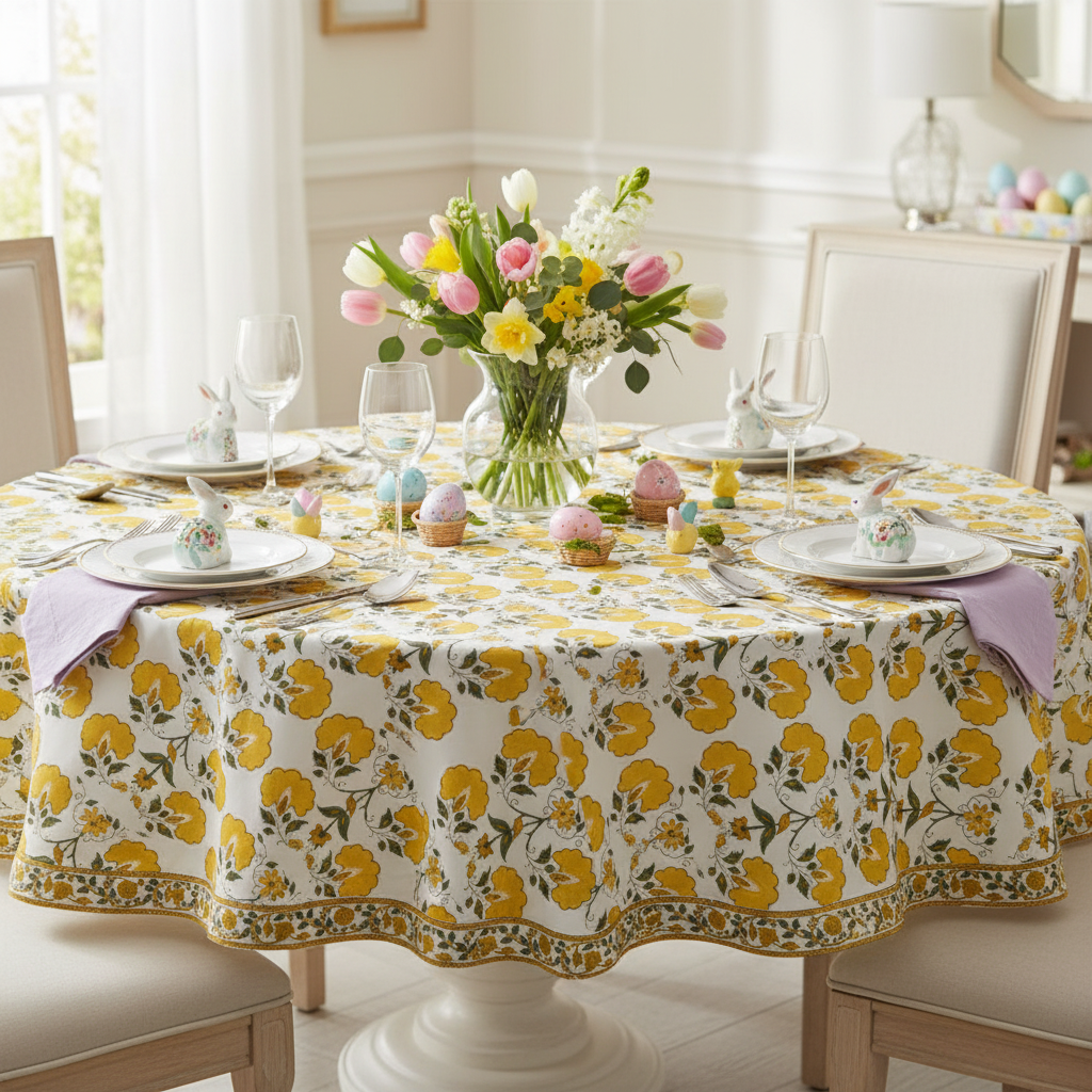 Tablecloth - Round - Butterfly Jal
