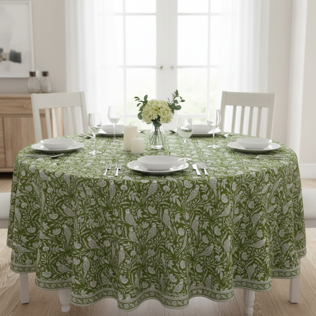 Tablecloth - Round - Parrot