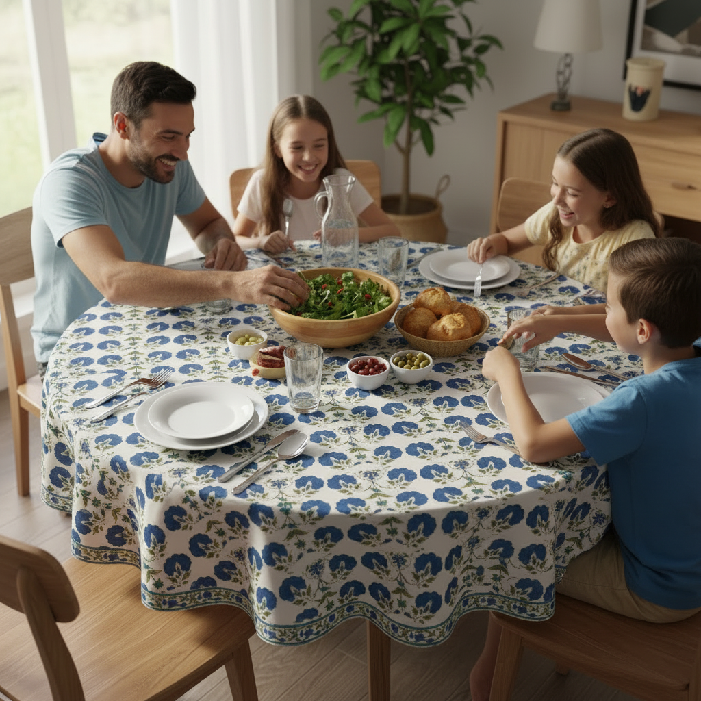 Tablecloth - Round - Butterfly Jal
