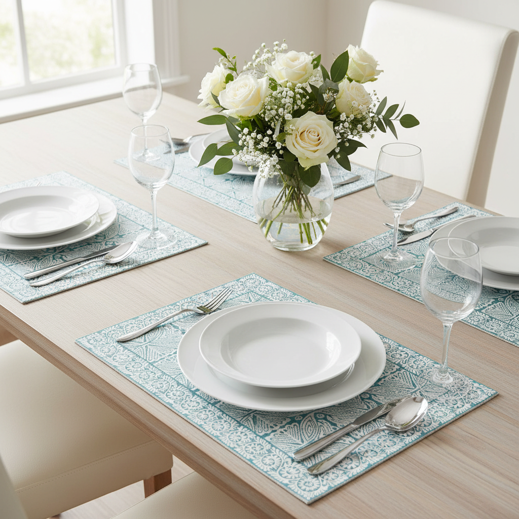 Square Flower Table Mats x 2