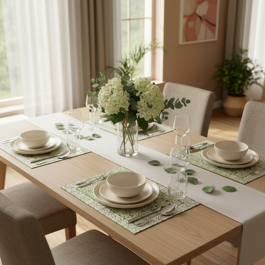 Square Flower Table Mats x 2